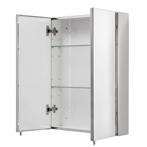 Croydex Anton Double Door Stainless Steel Mirrored Bathroom 